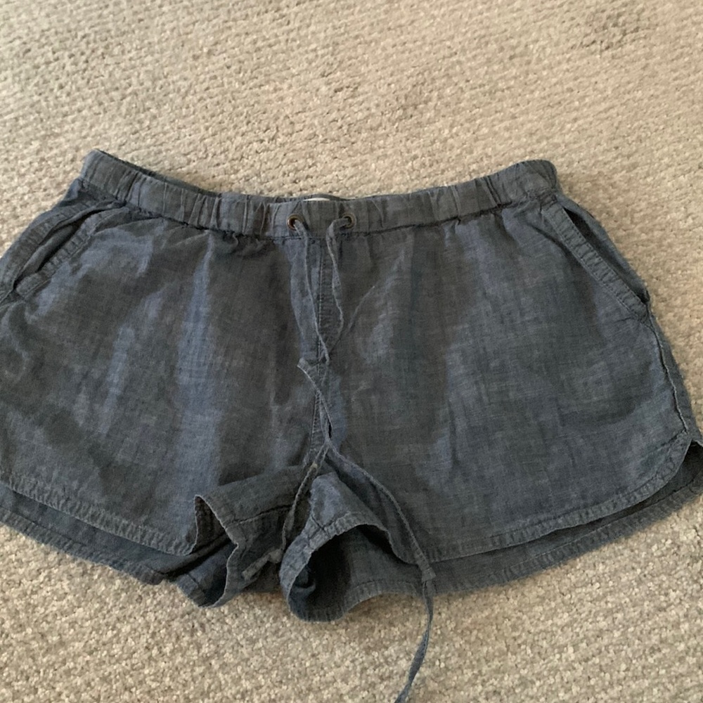 Jcrew factory jean colored draw string shorts